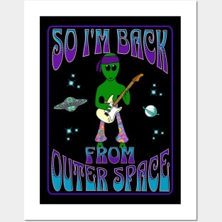 Cool Alien Back from Outer Space Posters and Art